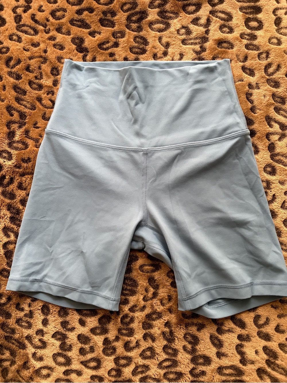 lululemon athletica Light Gray High-Rise Bike Shorts - Picture 1 of 3